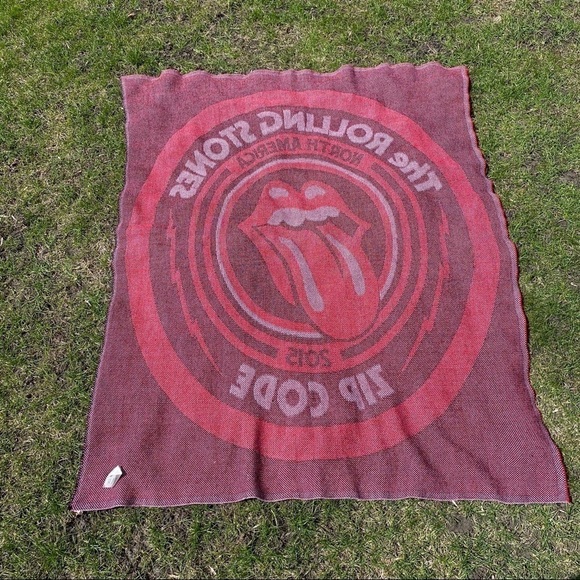 The Rolling Stones Blanket Red Black Tongue - Picture 2 of 4